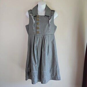Tulle Los Angeles Houndstooth Sleeveless Dress With Pockets-Size: Medium